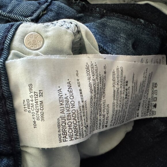 Boys Denim Jean Levi's 511 Slim Size 5 Regular - Picture 3 of 4